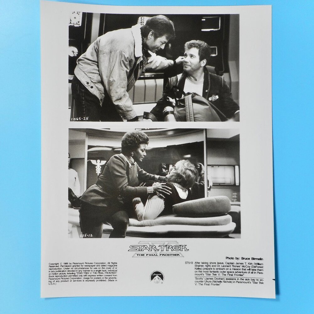 VTG Star Trek V Orig. Movie Press Photo Final Frontier Bones Kirk Scotty Uhura